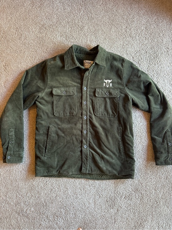 Other - Men's Olive Green Corduroy Button-Up Jacket